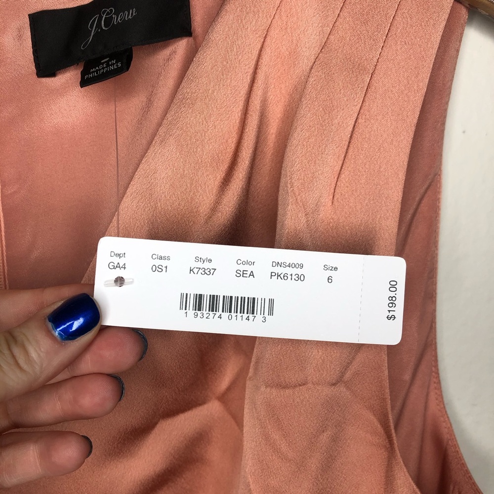J. Crew Pink Satin Gloucester Back Crepe Jumpsuit - Picture 3 of 8